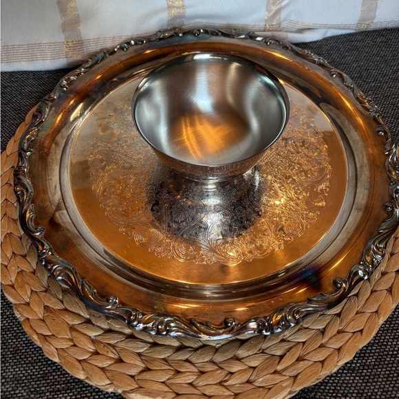 International Silver Company Chip And Dip Server Tray Dish - Picture 1 of 6